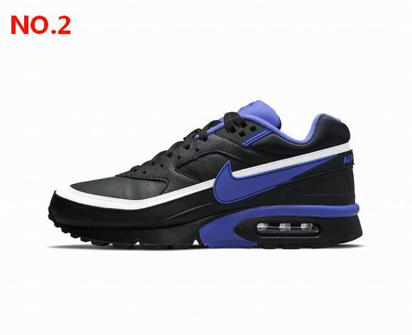 Nike Air Max BW Men's And Women's Shoes  Black Blue Detail;